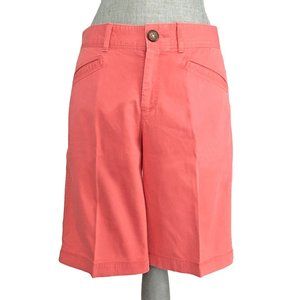 Women's Bermuda Walking Shorts Dockers Size 4 Cotton Coral Long Shorts
